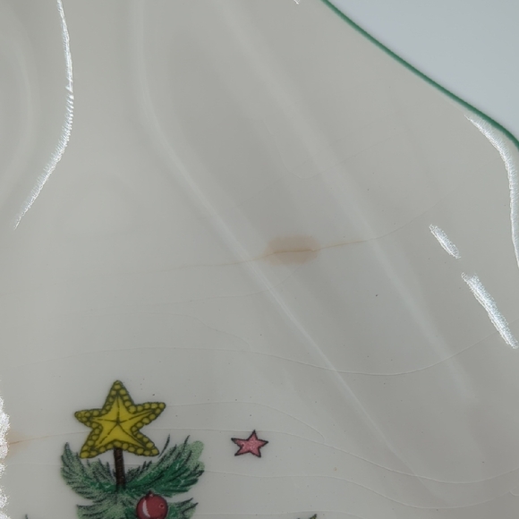 Nikko Ceramics Christmastine Candy Dish 11" Tree Plate Multicolor Made‎ In Japan - Picture 7 of 8